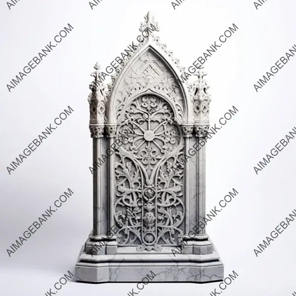 Light Grey-Toned Intricately Detailed Tomb