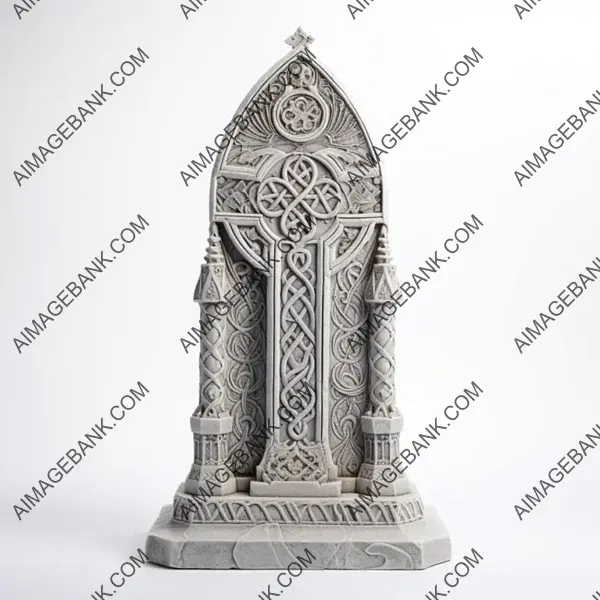 Elaborately Designed Light Grey Tomb