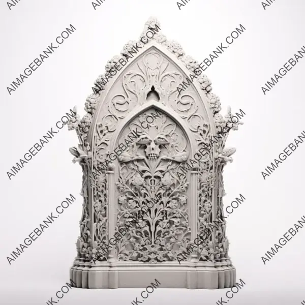 Highly Detailed Tomb in Light Grey Tone