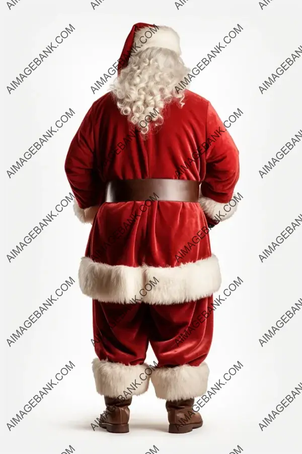 Full Back View of Santa as He Looks Down