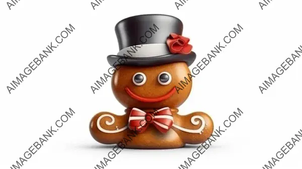 Gingerbread Man and Santa Claus Illustration