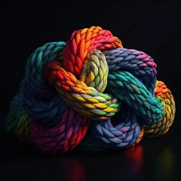 Hyper-Realistic Rainbow Pattern with Intertwined Colors