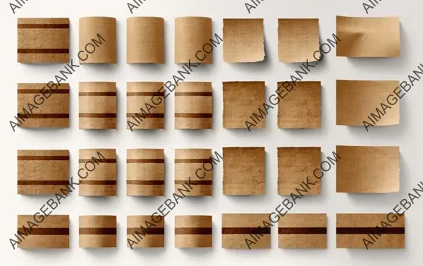 Brown Textured Adhesive Kraft Paper Tape &#8211; Stripes Pattern