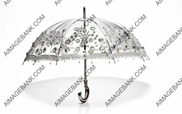 Luxury Touch: Crystal-Embellished Umbrella