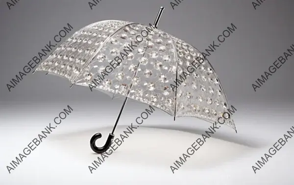 Luxury Rain Accessory: Crystal-Embellished Umbrella