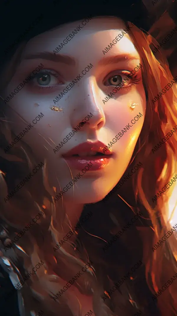 Pirate Maiden Portrait Painting: Beautiful and Bold