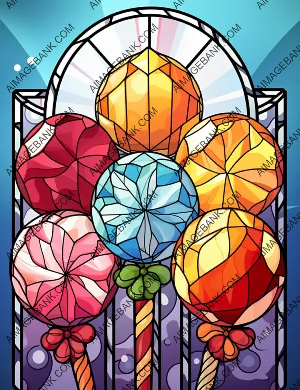 Bright Stained Glass Style Christmas Hard Candies