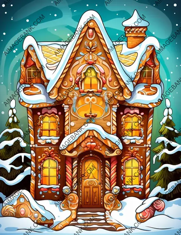 Bright Christmas Stained Glass Gingerbread House Memories