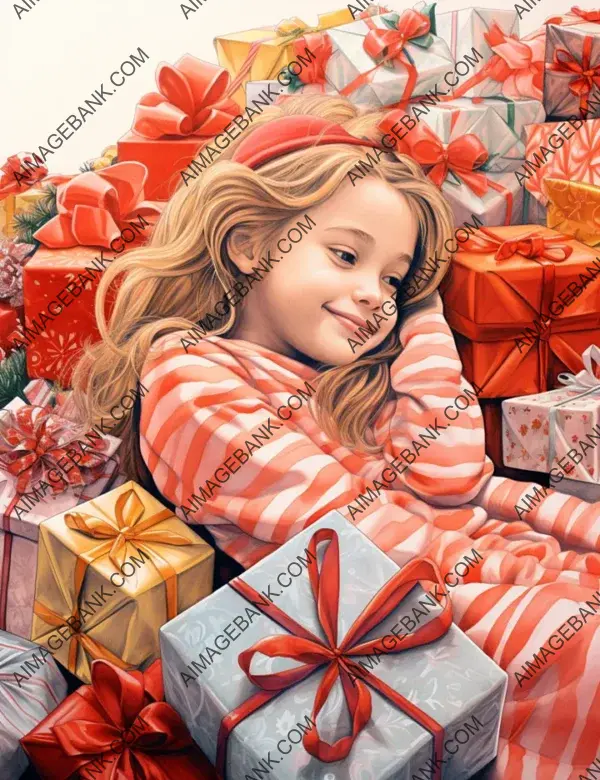 Child&#8217;s Christmas Fantasy &#8211; Colored Pencil Drawing