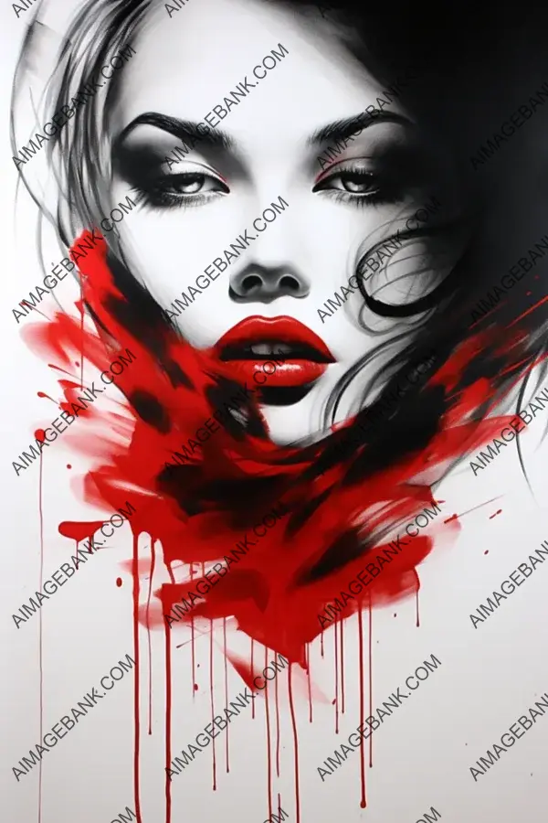 Sensual Red Lipstick Art &#8211; Desire and Madness