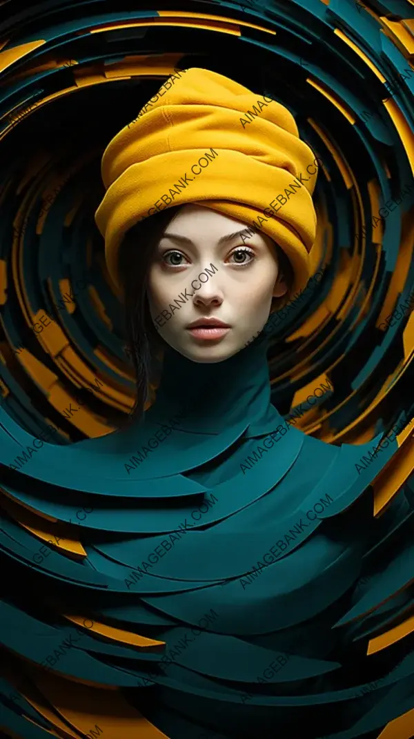 Surreal Spiral Gaze &#8211; Captivating Portrait