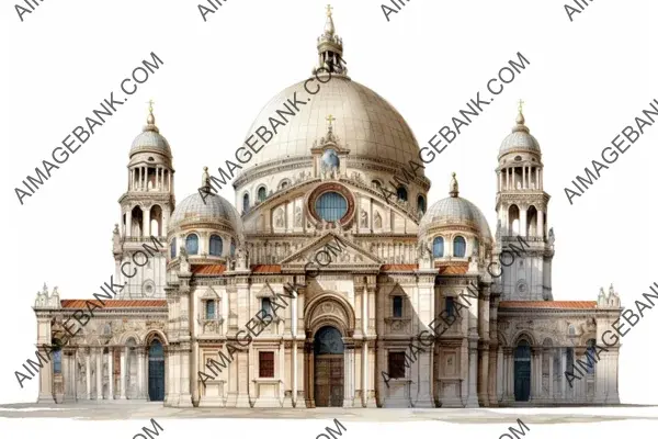 Immerse Yourself in the Beauty of an Italian Cathedral Isolated on White