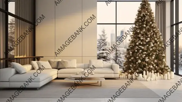 Christmas in a Contemporary Minimalist Living Space