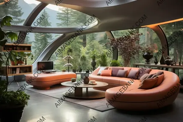 Futuristic Colorful Sofa and TV Unit Design