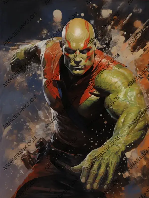 Action-Packed Art: Drax from Guardians of the Galaxy