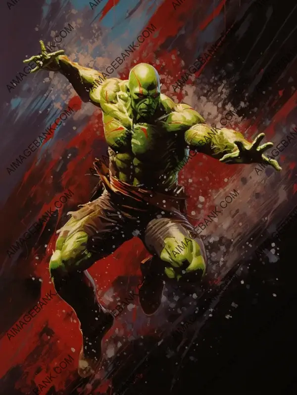 Detailed Illustration of Drax: Guardians of the Galaxy