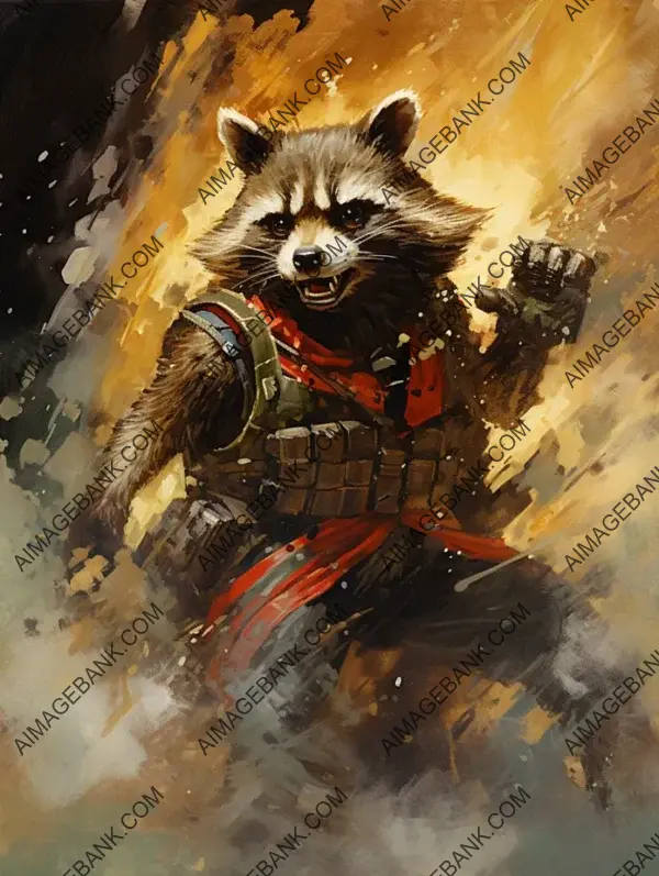 Rocket Raccoon&#8217;s Dynamic Action Shot: Guardians of the Galaxy