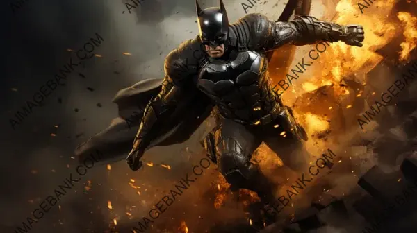 Batman in Intense Action &#8211; Hyper Realistic 8K Art