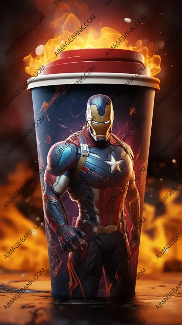 Marvel Avengers Featured on a Takeaway Cup