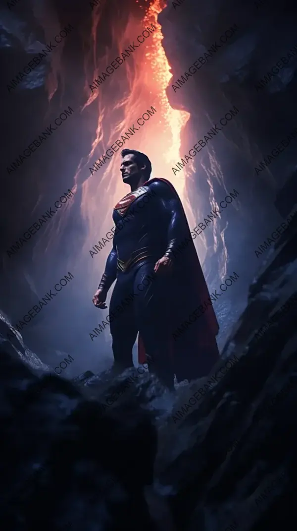 Henry Cavill as Superman Flying Off from the Batcave (Hypothetical)