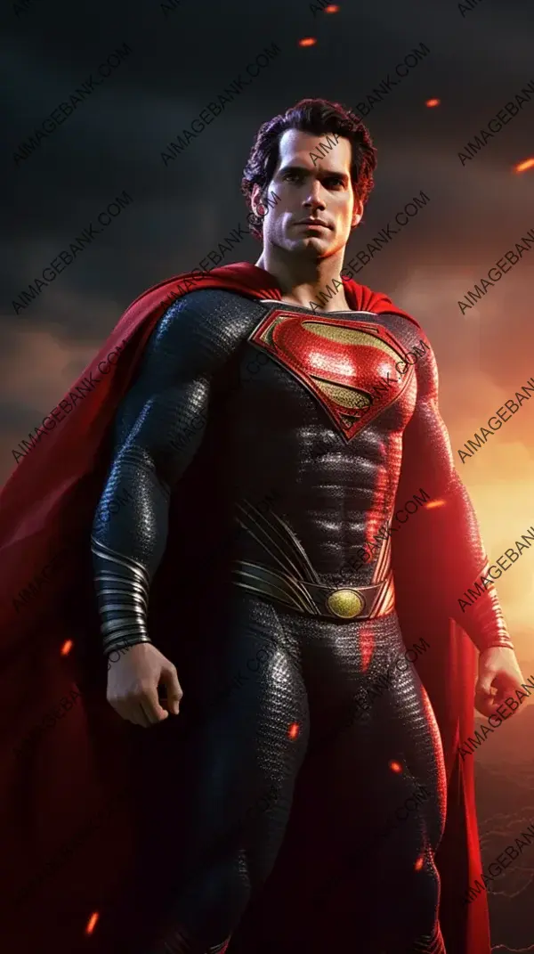 Henry Cavill as Superman in a Full Shot with Red Boots