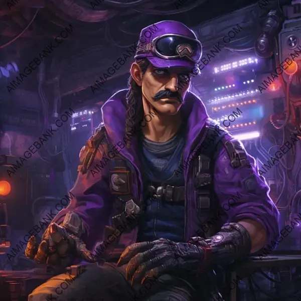 Waluigi Embraces a Cyberpunk Aesthetic