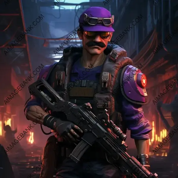 Waluigi&#8217;s Cyberpunk Transformation