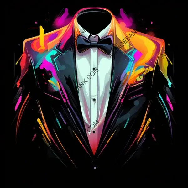 Flaunt Your Unique Style with an Abstract Print Shirt Design Inspired by Tuxedos