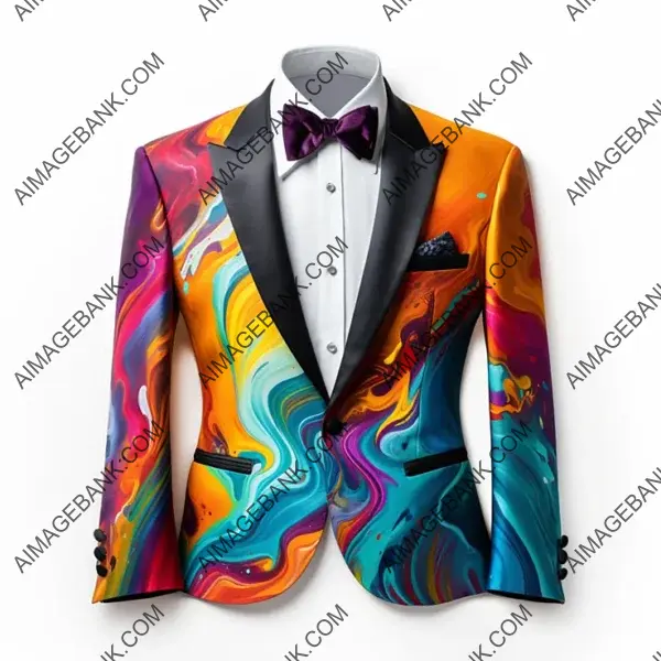 Stand Out in Style with a Colorful Tuxedo in White