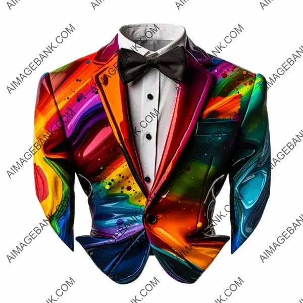 Make a Statement with a Colorful Tuxedo in White