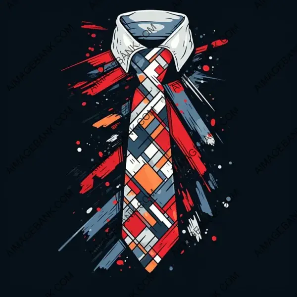 Trendy T-Shirt with Necktie Graphic Style