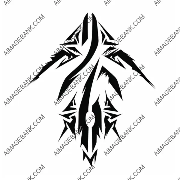 Fantasy-Style Rune Symbol on White Background