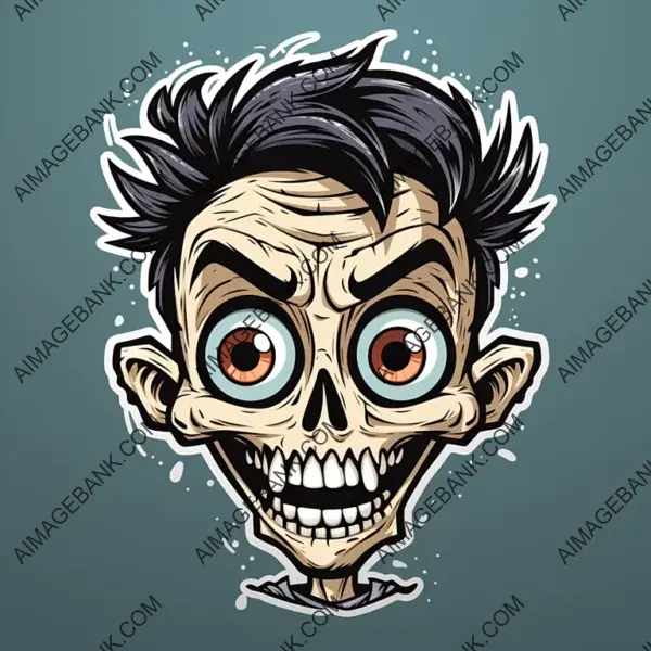 Stylish Skeleton Skull Sticker for a Bold Statement