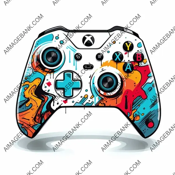 Gamer Style Sticker White Design: Xbox Controller