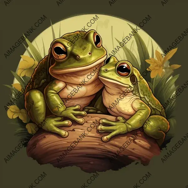 Cute Frogs Hugging Each Other Tee