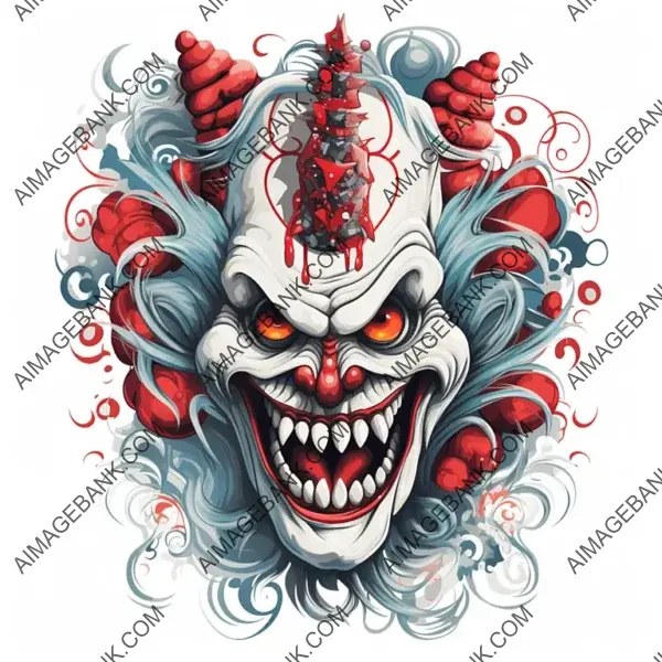 Spooky Clown New Year Shirt Art