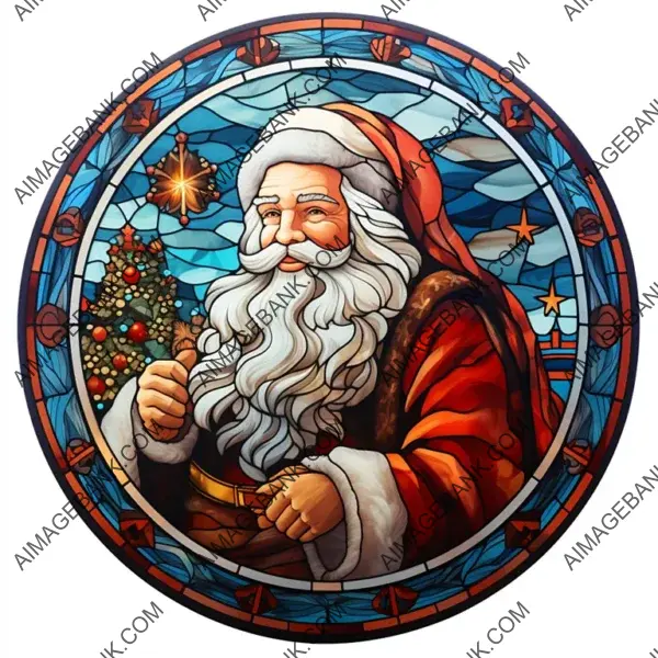 Vibrant Christmas Decoration Stained Glass