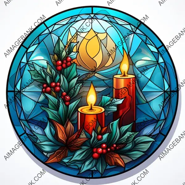 Vibrant Holiday Stained Glass Scene