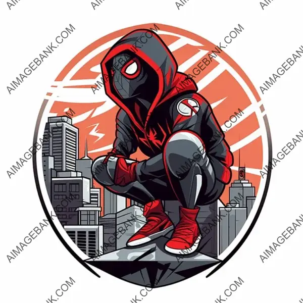 Top Build Tattoo: Cartoon Mascot Miles Morales