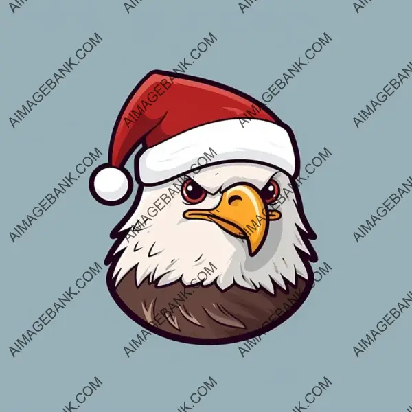 Comic Cartoon Bald Eagle Cute Illustration