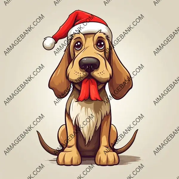 Comic Cartoon Bloodhound Cute Illustration