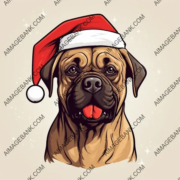 Cute Boerboel Illustration: Comic Cartoon