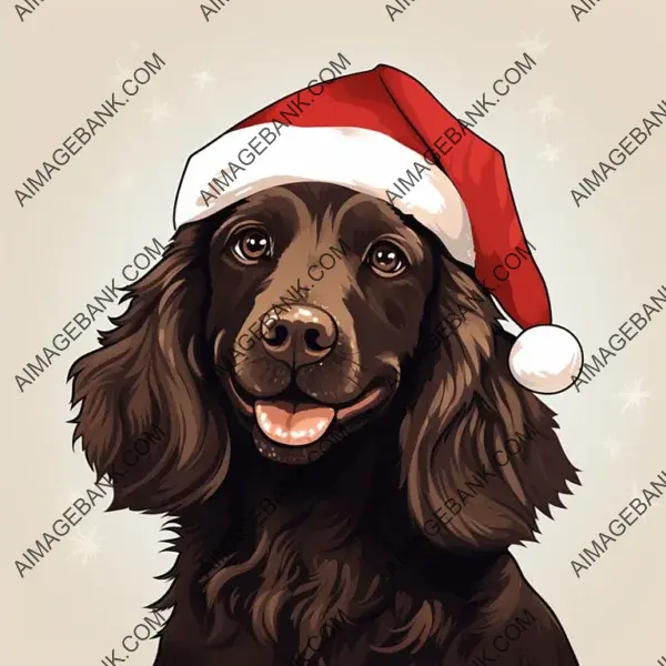 Cute Boykin Spaniel Illustration: Comic Cartoon