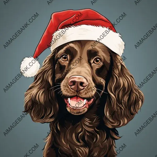 Cute Comic Cartoon Boykin Spaniel Illustration