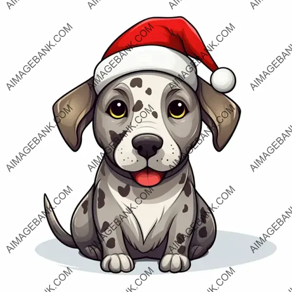 Comic Cartoon Catahoula Cute Illustration