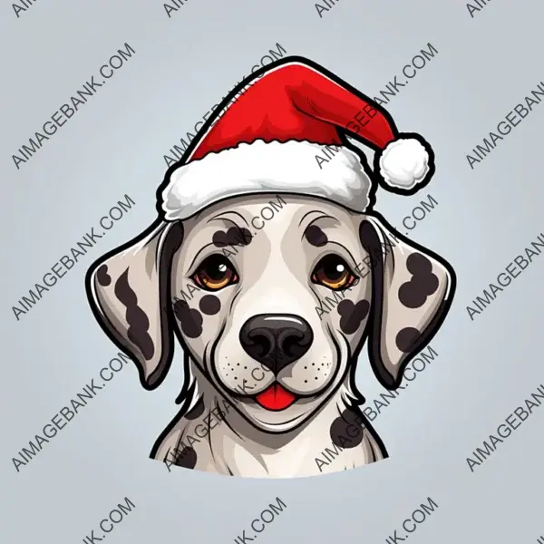 Cute Comic Cartoon Catahoula Illustration