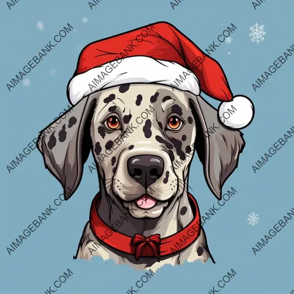 Illustration Cute Catahoula Comic Cartoon