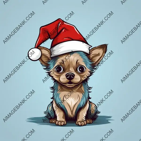 Cute Comic Cartoon Chorkie Illustration