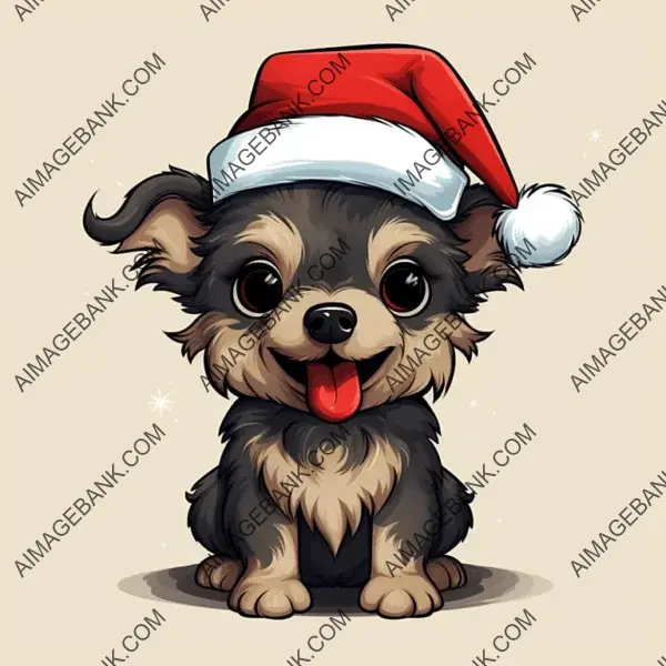 Illustration Cute Chorkie Comic Cartoon