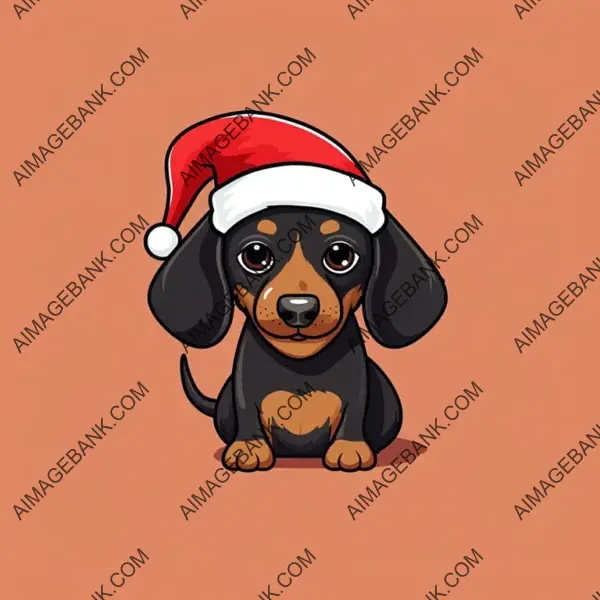 Cute Dachshund Illustration: Comic Cartoon